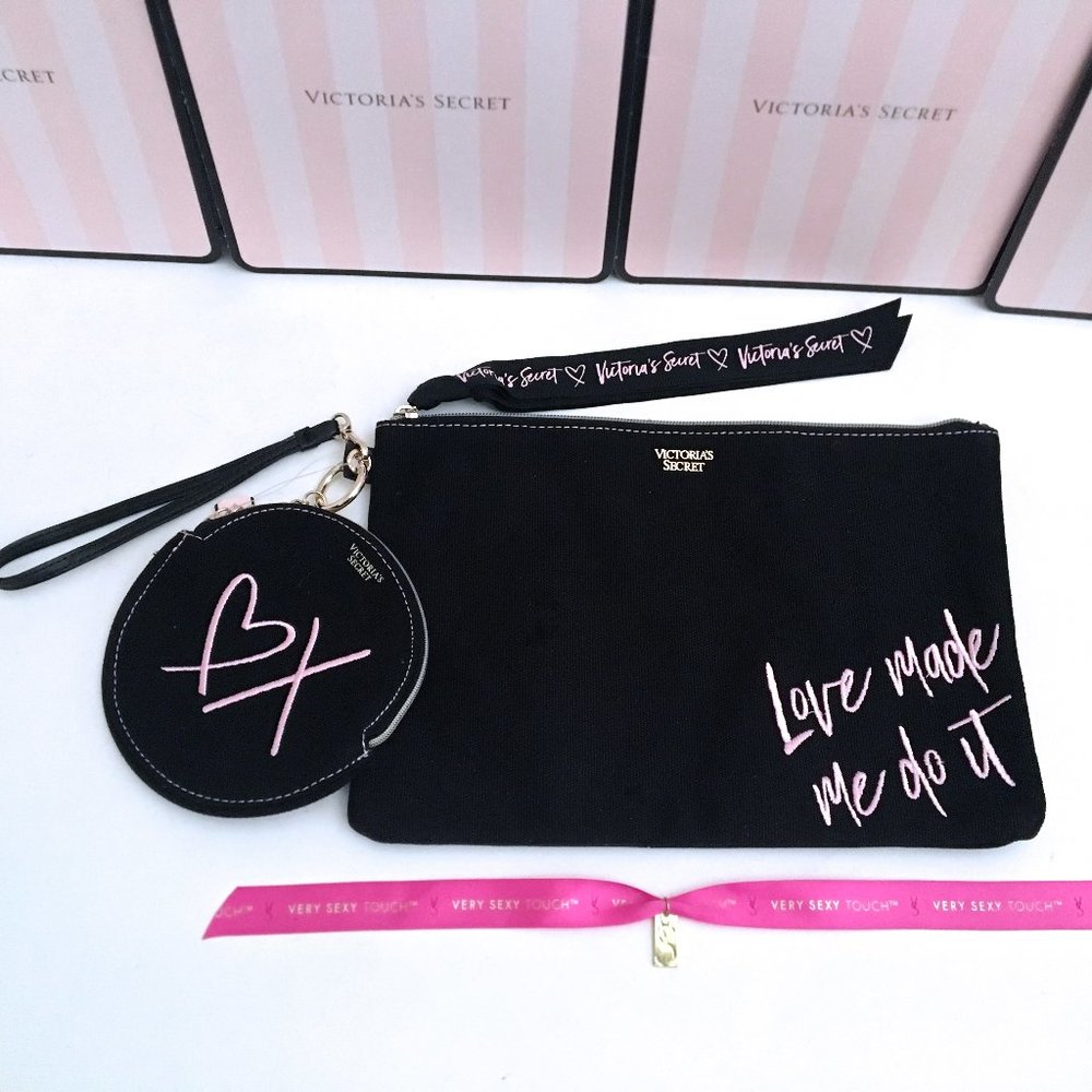 RARE Victorias Secret Black Purse Wallet Bag RARE NWT
